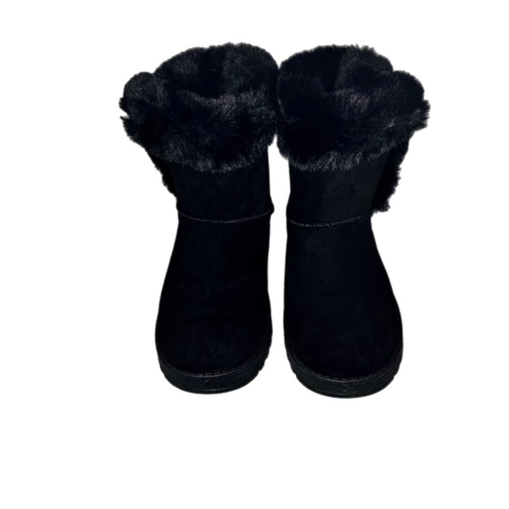 SO Paulina Women's Faux-Fur Winter Boots Black Size 6.5 New in Box!